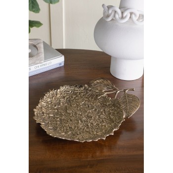 صينية ديكور مزخرفة على شكل ورقة شجر مصنوعه من المعدن 8210