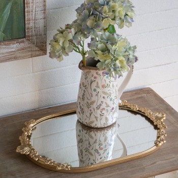 صينيه تقديم مستطيله ذهبية عاكسة على الطراز الفرنسي 8220 صينيه تقديم مستطيله ذهبية عاكسة على الطراز الفرنسي 8220