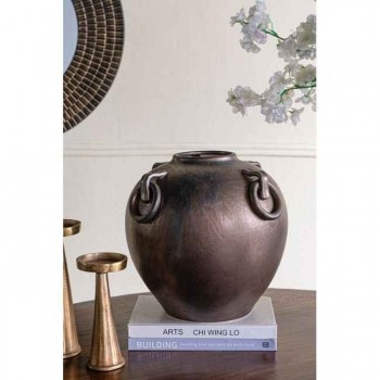 فازه سيراميك بمقابض حلقية بارزة بلمسات اوربيه كلاسيكيه 8329 فازه سيراميك بمقابض حلقية بارزة بلمسات اوربيه كلاسيكيه 8329