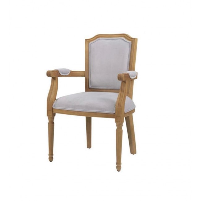 كرسي بذراعين بتصميم كلاسيكي مصنوع من الخشب الطبيعي 8402