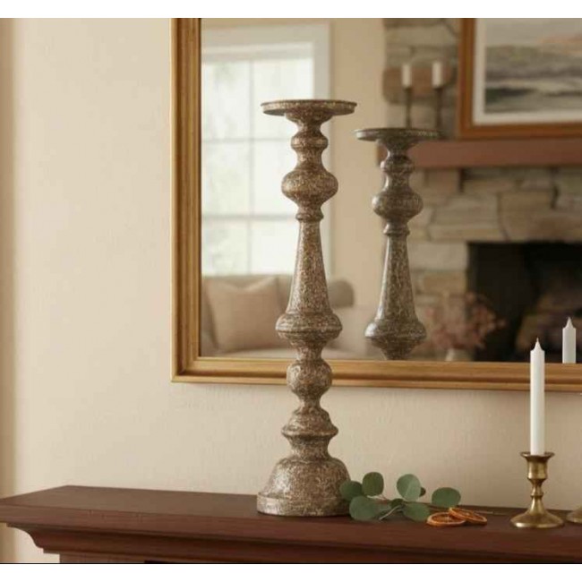 شمعدان معدن معتق على الطراز الاروبي 8375
