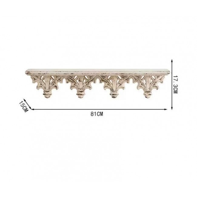 رف خشبي جداري بتصميم اوربي بنقوش كلاسيكيه متوفر 3 احجام مختلفه 9389