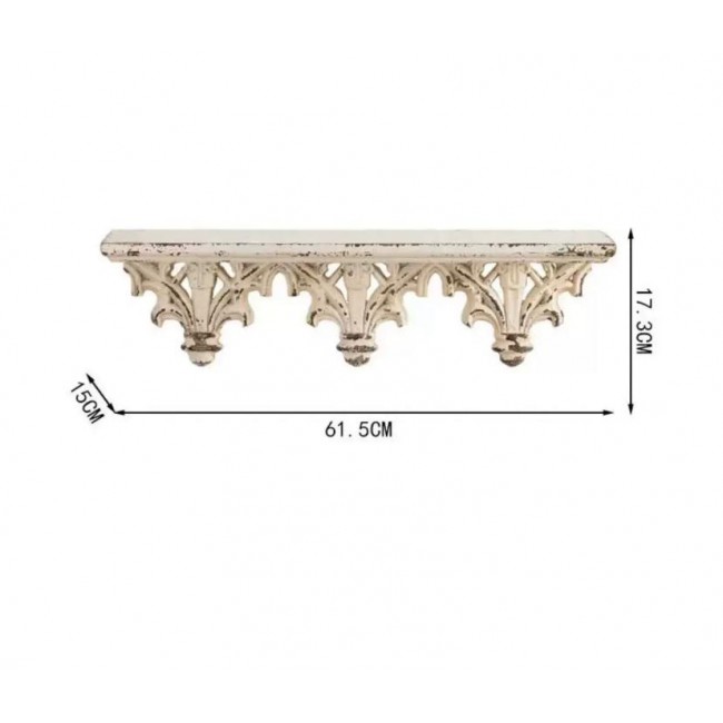 رف خشبي جداري بتصميم اوربي بنقوش كلاسيكيه متوفر 3 احجام مختلفه 9389