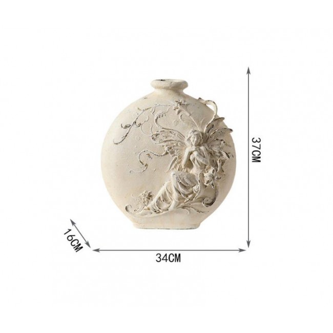 فازه سيراميك فاخره تجمع بين الطراز الريفي الأنيق واللمسات الفنية البارزةL9391