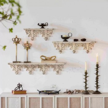 رف خشبي جداري بتصميم اوربي بنقوش كلاسيكيه متوفر 3 احجام مختلفه 9389