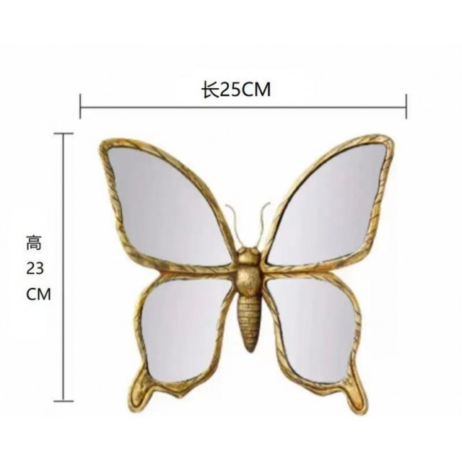 مرايا جداري مزخرفة على شكل فراشة ذهبيةL9271