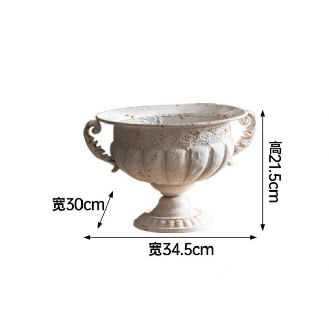 فازه منحوته بزخارف كلاسيكية أنيقة ومقابض جانبيه 9373