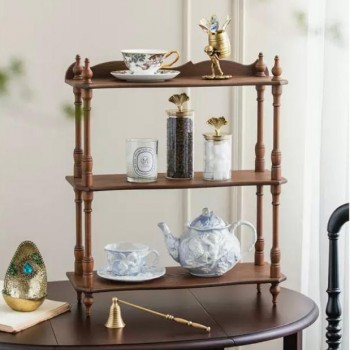 رف طاوله مصنوع من الخشب مزخرف بنمط كلاسيكي9276