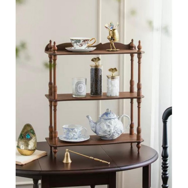 رف طاوله مصنوع من الخشب مزخرف بنمط كلاسيكي9276