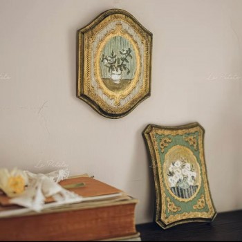 طقم لوحه جداريه من الخشب بتصميم ريفي اوربي العدد2 قطع9299