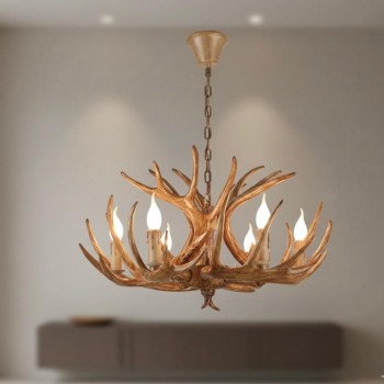 وحده اضاءه 6 مصابيح بتصميم قرون الوعل على الطراز الريفي الامريكي 9404 وحده اضاءه 6 مصابيح بتصميم قرون الوعل على الطراز الريفي الامريكي 9404