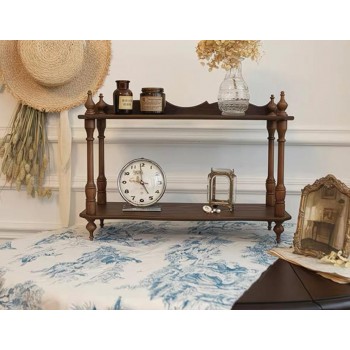  رف طاولة خشبي صغير بتصميم ريفي اوربي 9277