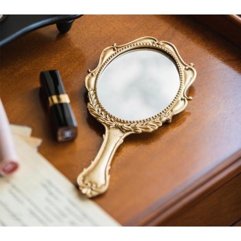 مرايا يد ذهبية  بتصميم كلاسيكي ومزخرف 9289