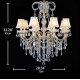 وحده اضاءه كريستاليه سقفيه 8مصابيح بستايل فكتوري ملكي9402