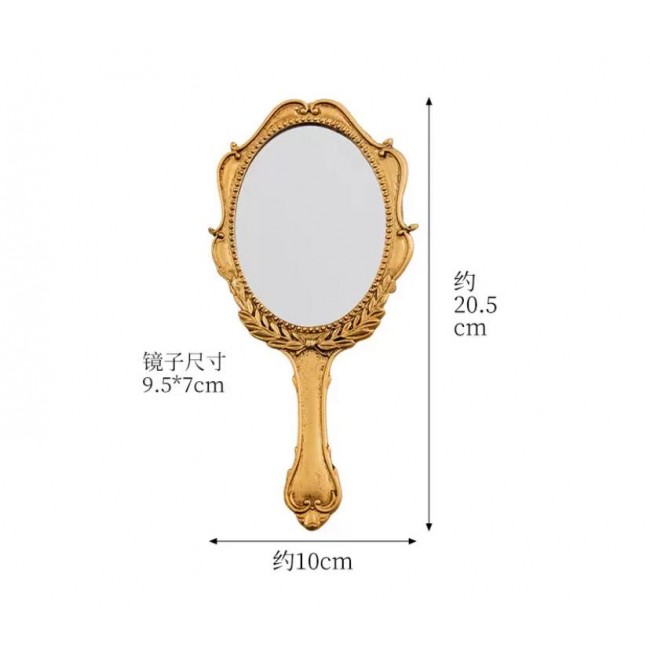مرايا يد ذهبية  بتصميم كلاسيكي ومزخرف 9289