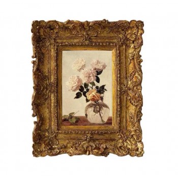 لوحه جداريه انيق باطار ذهبي مزخرف بتصميم كلاسيك L9266