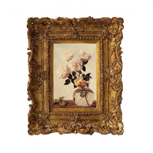 لوحه جداريه انيق باطار ذهبي مزخرف بتصميم كلاسيك L9266