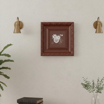 لوحه جداريه كانفس باطار مزخرف بنمط  كلاسيكيه فاخره 9304