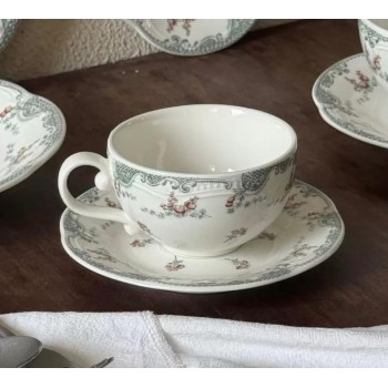 كوب قهوه وصحن من سيراميك بتصميم اوربي مميز 9016 كوب قهوه وصحن من سيراميك بتصميم اوربي مميز 9016