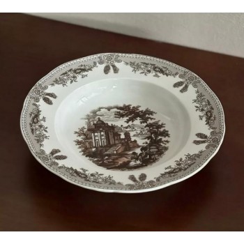 صحن سيراميك  عميق بنقوش ريفيه كلاسيك 9338
