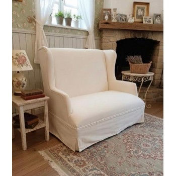 كنب لشخصين بتصميم اوربي فاخر من القماش و الخشب عالي الجوده L8398