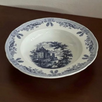 صحن سيراميك عميق بنقوش زرقاء ريفيه كلاسيك 9333 صحن سيراميك عميق بنقوش زرقاء ريفيه كلاسيك 9333