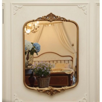 مرايا جداريه باطار ذهبي معدن مزخرف بتصميم اوربي كلاسيك L9282