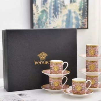 طقم كوب تركيه وصحن سراميك عالي الجوده  بتصميم كلاسيكي من براند فرزاشي 12 قطعه 9033