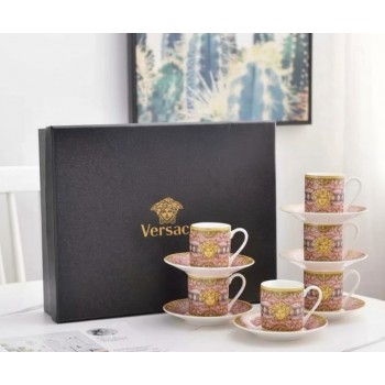 طقم كوب تركيه وصحن سراميك عالي الجوده  بتصميم كلاسيكي من براند فرزاشي 12 قطعه 9033