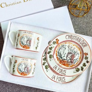 طقم كوب وصحن سراميك علي الجوده والاناقه من ديور عدد 2 قطعه 9041 طقم كوب وصحن سراميك علي الجوده والاناقه من ديور عدد 2 قطعه 9041