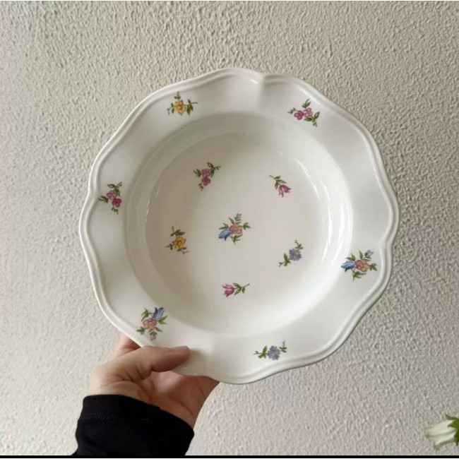 صحن سيراميك بزخارف ريفيه بنمط كلاسيكي فاخره 9028