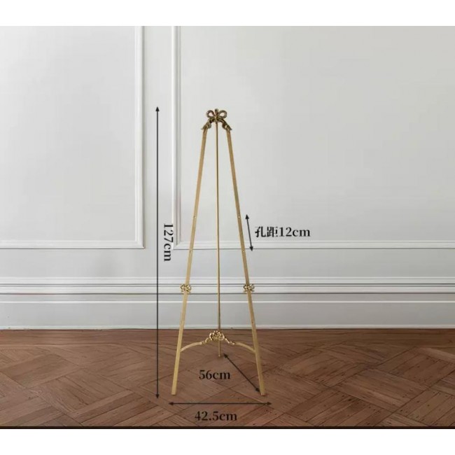 حامل لوحه معدن ذهبي بتصميم فيونكه بنمط اوربي متوفر الحجمين  9314