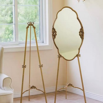 حامل لوحه معدن ذهبي بتصميم فيونكه بنمط اوربي متوفر الحجمين  9314