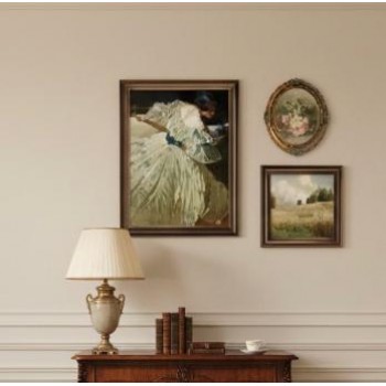 طقم لوحات جداريه فنيه كلاسيكيه العدد 3قطع 8678