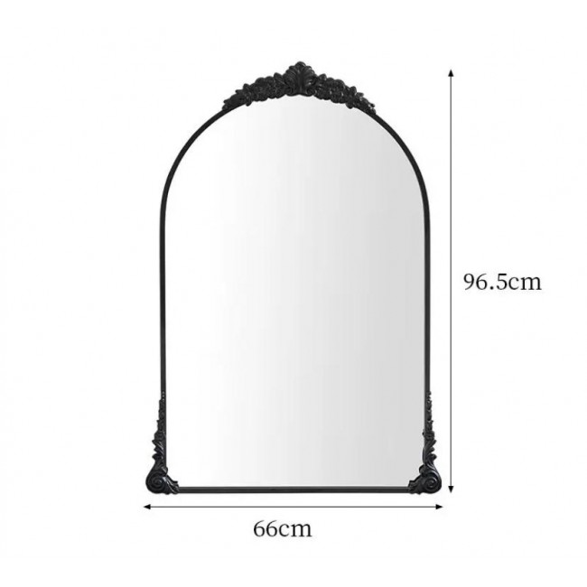 مرايا جداري باطار معدن اسود بلمسات فرنسيه كلاسيكيه 9297