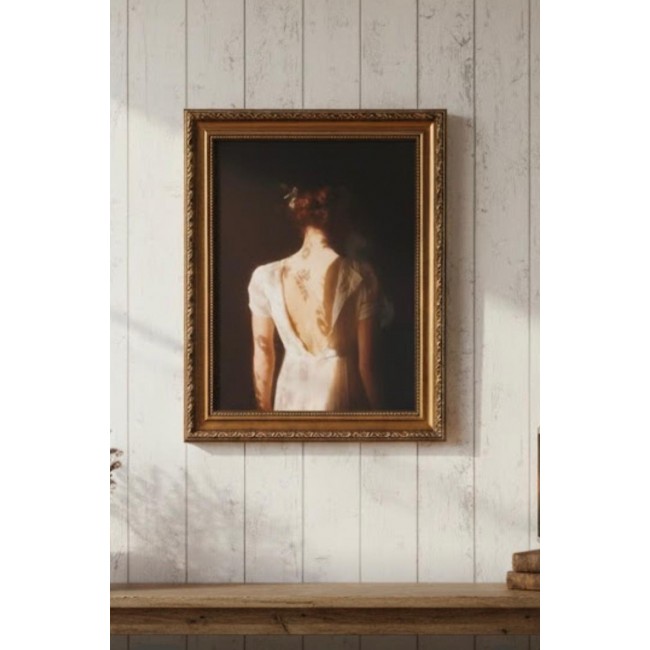 لوحه فنيه جداري مطبوع  كانفس باطار خشبي مزخرف متوفر ب3 احجام مختلفه 7326