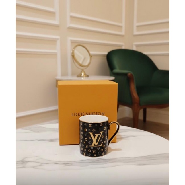 كوب من سراميك الاسود الفاخر من لويس فيتون 9043