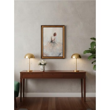 لوحه جداريه فنية كانفس مطبوع باطار خشبي بلمسات اوربيه8675