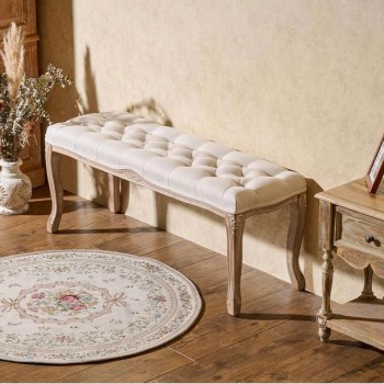 بنش طبيعي من خشب البلوط وأجود أنواع الاقمشه المنحوتة بحرفيه عاليه 9089