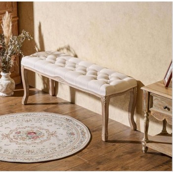 بنش طبيعي من خشب البلوط وأجود أنواع الاقمشه المنحوتة بحرفيه عاليه 9089