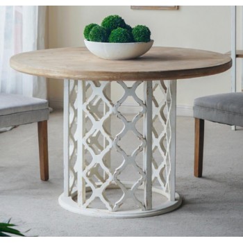 طاوله طعام مصنوعه من الخشب الطبيعي بلمسات الريفي الفرنسي الانيق 7984