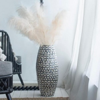 فازه مصنوعه من صدف الطبيعي الفاخرة ذات التصميم الهندسي المبتكرL8481