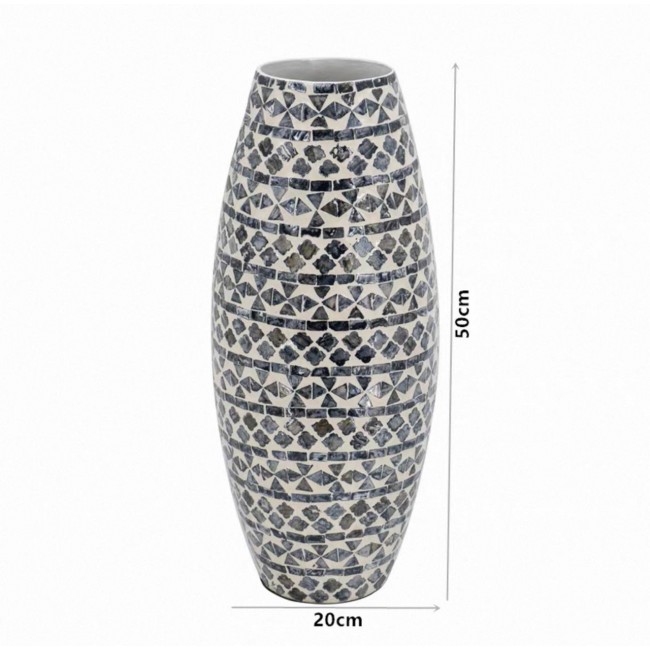 فازه مصنوعه من صدف الطبيعي الفاخرة ذات التصميم الهندسي المبتكرL8481