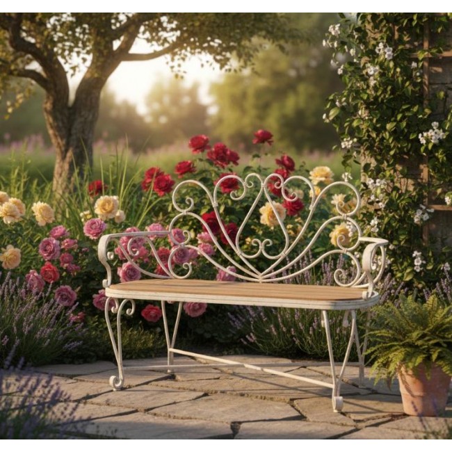 كرسي للحديقه من المعدن المشغول يدويا على الطراز الريف الفرنسي L8538 كرسي للحديقه من المعدن المشغول يدويا على الطراز الريف الفرنسي L8538