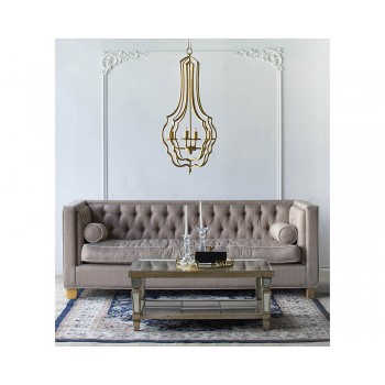 وحده اضاءه سقفيه مصنوعه من المعدن بتصميم هندسي راقي بلمسات اوربيه كلاسيك 8460