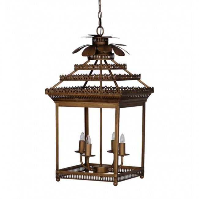 وحده اضاءه سقفيه بتصميم فانوس عتيق نحاسي بزخارف دقيقه 8463 وحده اضاءه سقفيه بتصميم فانوس عتيق نحاسي بزخارف دقيقه 8463