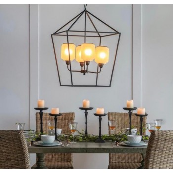 وحده اضاءه سقفيه بتصميم هندسي بلمسات ريفيه ساحره 8465