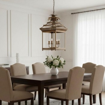 وحده اضاءه سقفيه بتصميم فانوس عتيق نحاسي بزخارف دقيقه 8463