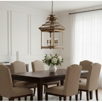 وحده اضاءه سقفيه بتصميم فانوس عتيق نحاسي بزخارف دقيقه 8463