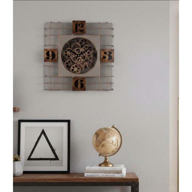 ساعه جداريه تجمع بين الأناقة العصرية والسحر الصناعي8457
